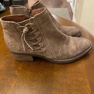 Born Bessie Brown Suede Ankle Boots 7.5